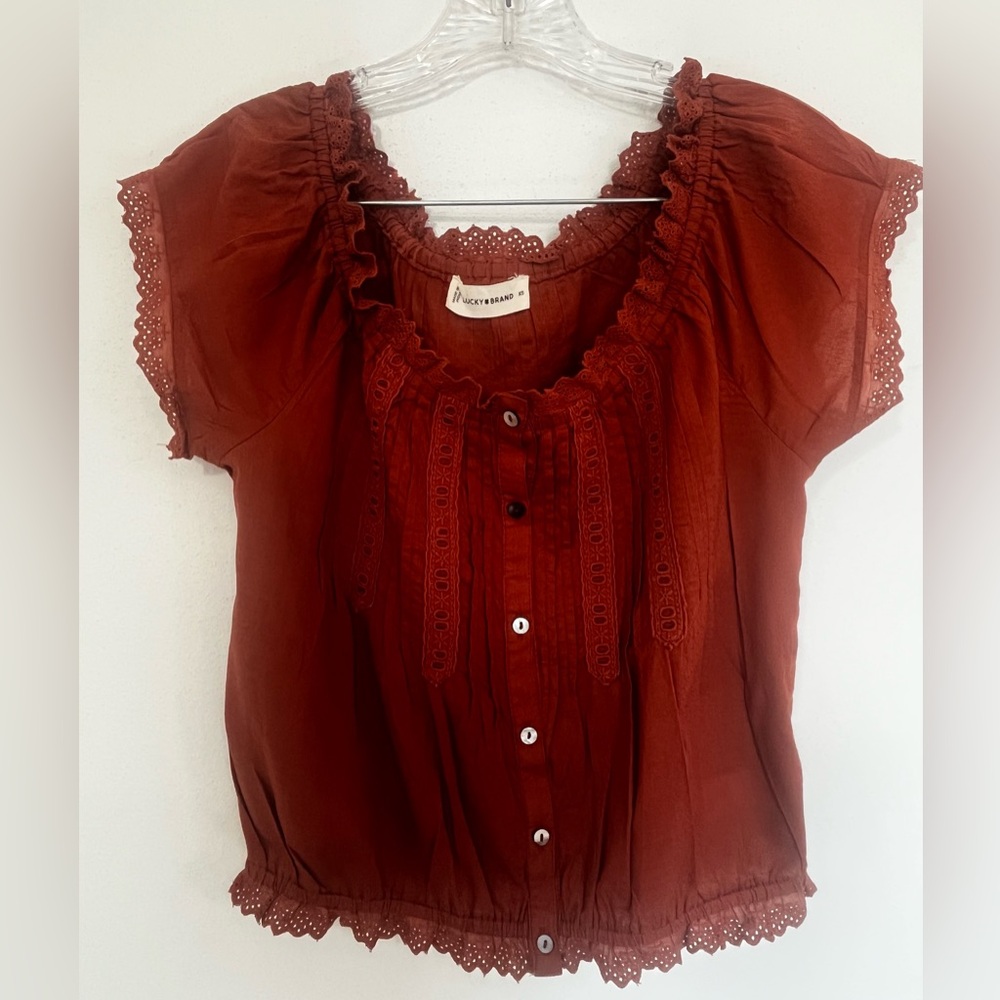 Lucky Brand women’s top XS embroidered